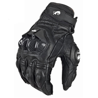 Gants de moto en cuir de vachette Smile Tech pour hommes et femmes, gants de conduite 4 saisons, noir et blanc, course isotHurbike, chevalier de vélo de course 1